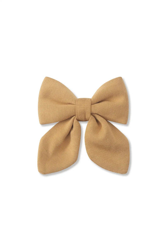 Medium Alligator Clip Bow in Ochre
