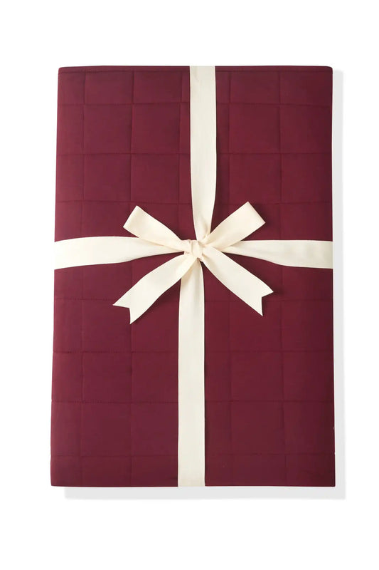 Adult Quilted Blanket in Burgundy 2.5