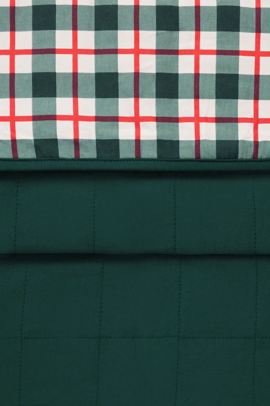 Adult Quilted Blanket in Holiday Plaid 2.5