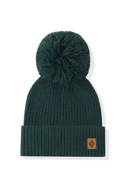 Chunky Knit Pom Beanie in Cypress