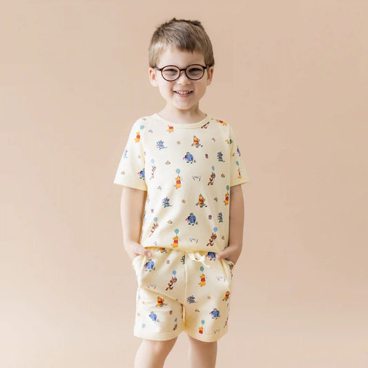 Short Sleeve Jogger Set in Winnie the Pooh Celebration