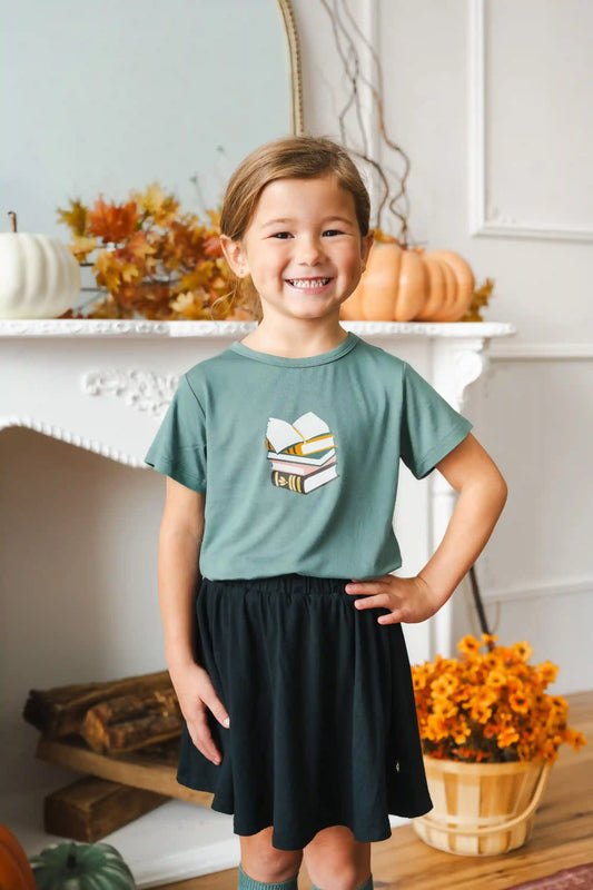 Toddler Basic Tee in Book Club on Pine