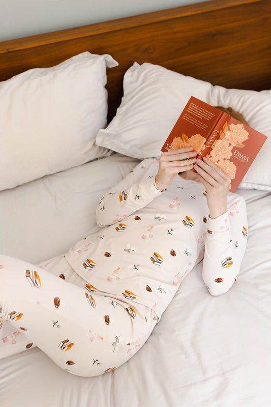 Women's Jogger Pajama Set in Book Club