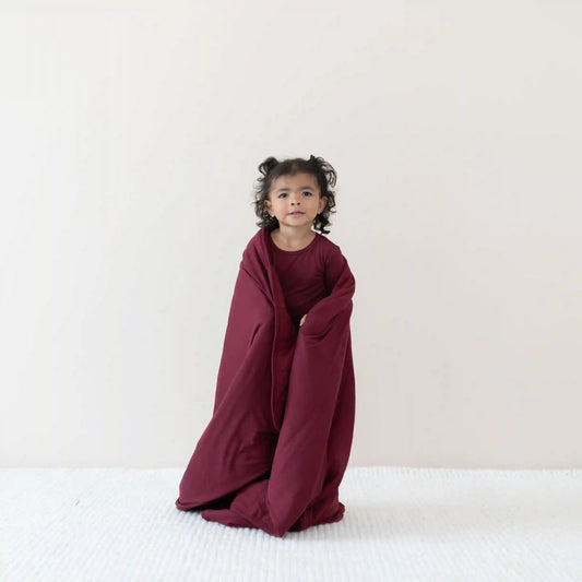 Toddler Blanket in Burgundy 2.5