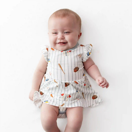 Twirl Bodysuit Dress in Home Run