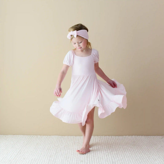 Puff Sleeve Twirl Dress in Sakura