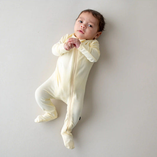 Zippered Footie in Chamomile