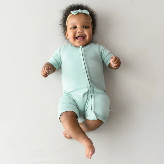 Zippered Shortall Romper in Sage