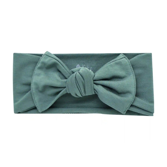 Knotted Bow Headband in Pine