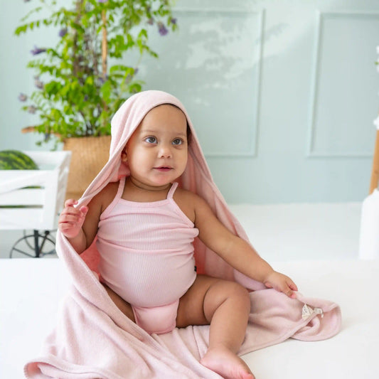 Hooded Bath Towel in Blush