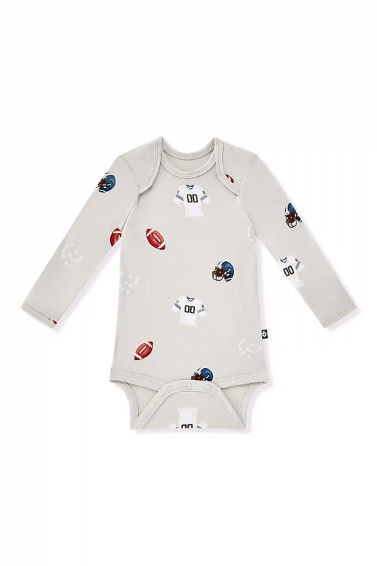 Long Sleeve Bodysuit in Vintage Football