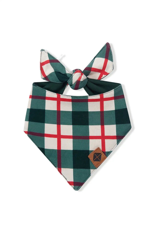 Dog Bandana in Holiday Plaid