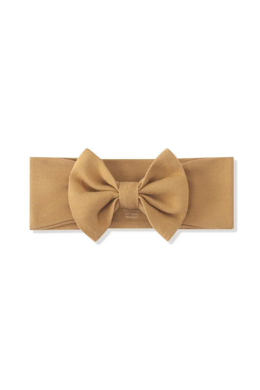 Bow Headband in Ochre