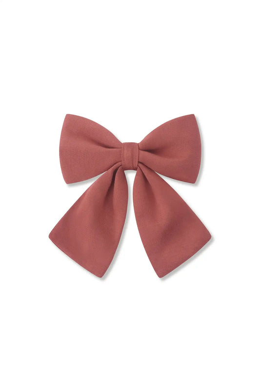 Large Alligator Clip Bow in Ember