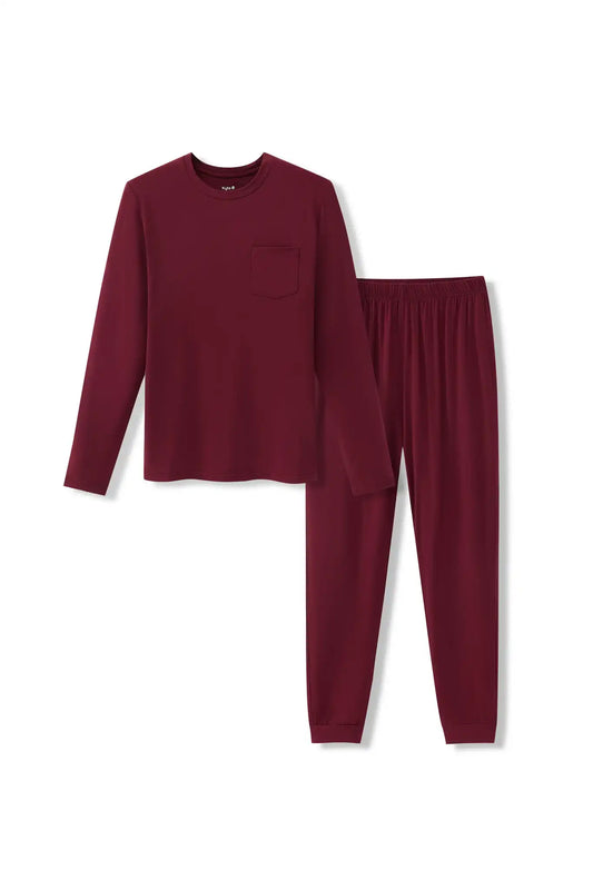 Men's Jogger Set in Burgundy