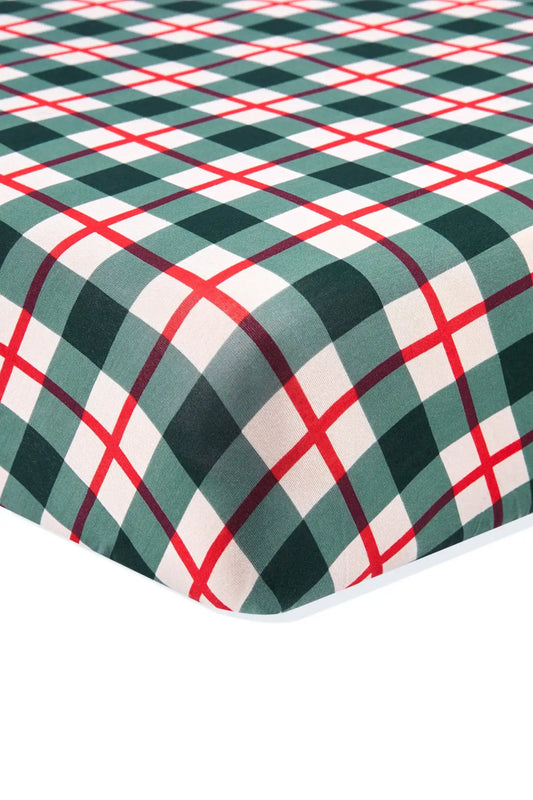 Twin Sheet in Holiday Plaid