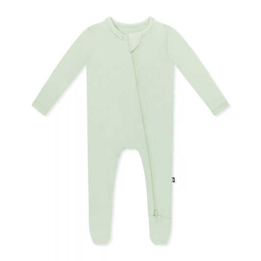 Zippered Footie in Basil