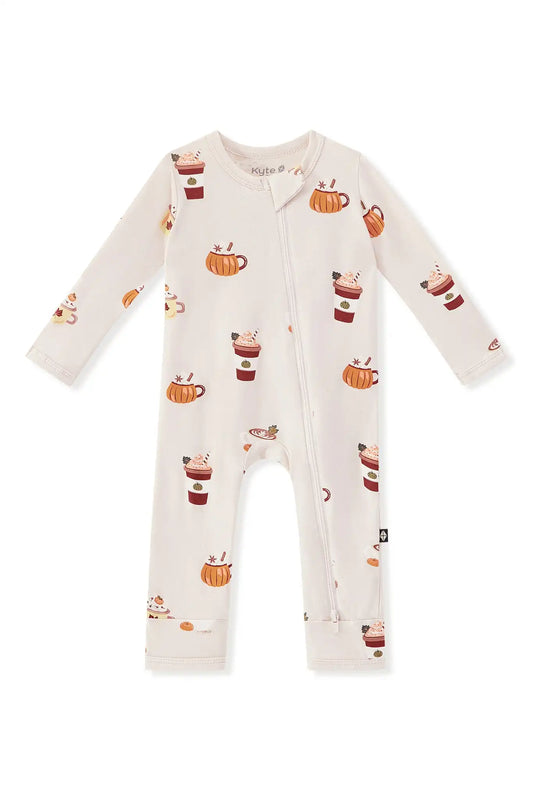 Zippered Romper in Pumpkin Spice Latte