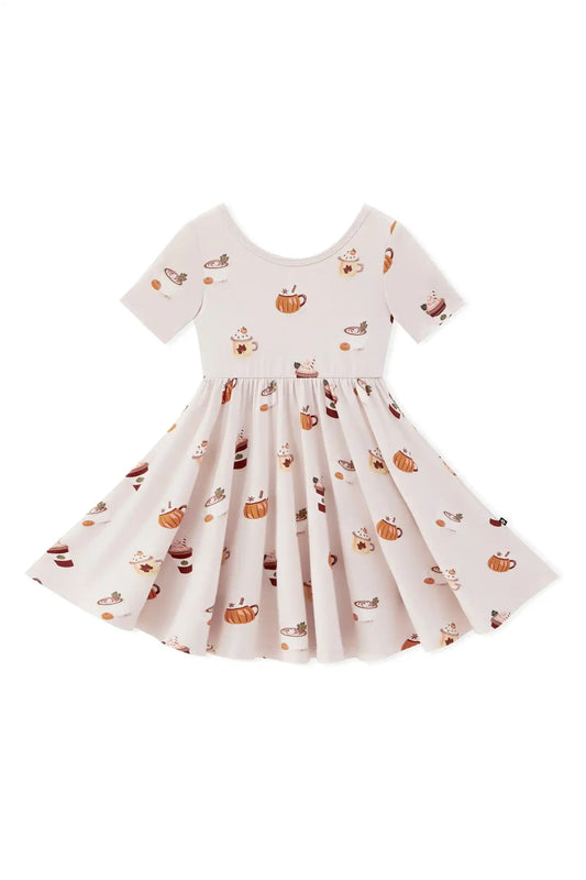 Twirl Dress in Pumpkin Spice Latte
