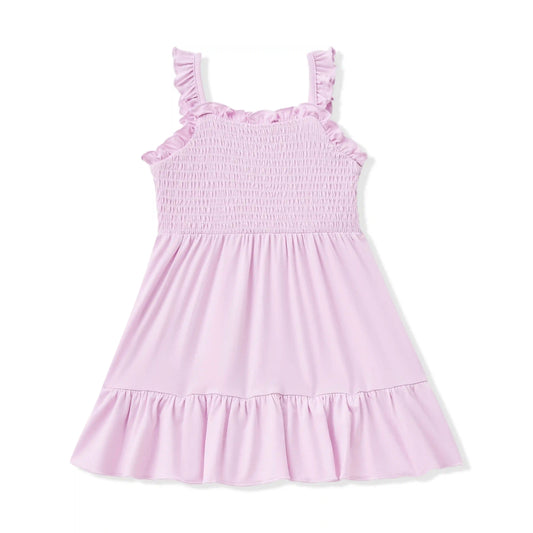 Smocked Dress in Thistle
