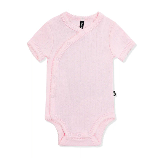Pointelle Kimono Bodysuit in Sakura