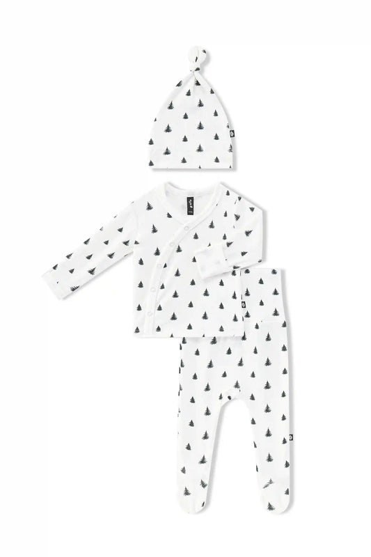 Pointelle Take Me Home Set with Cap Christmas Trees