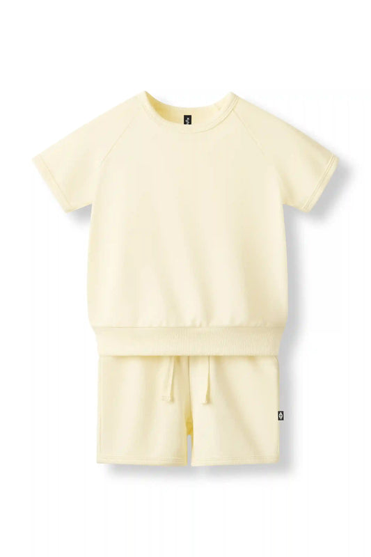 Short Sleeve Jogger Set in Chamomile