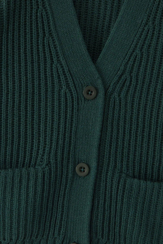 Chunky Knit Oversized Cardigan in Cypress
