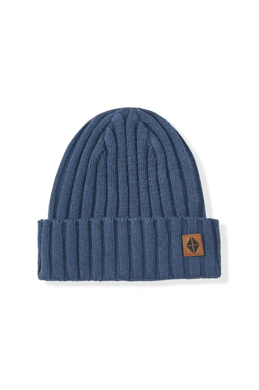 Chunky Knit Ribbed Beanie in Oxford