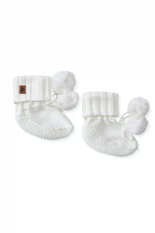 Knit Booties in Cloud