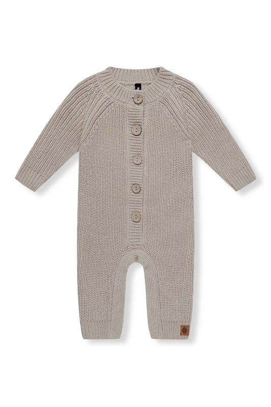 Chunky Knit Jumpsuit in Almond
