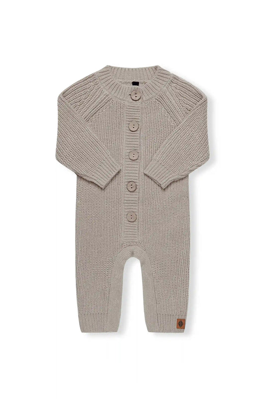 Chunky Knit Jumpsuit in Almond