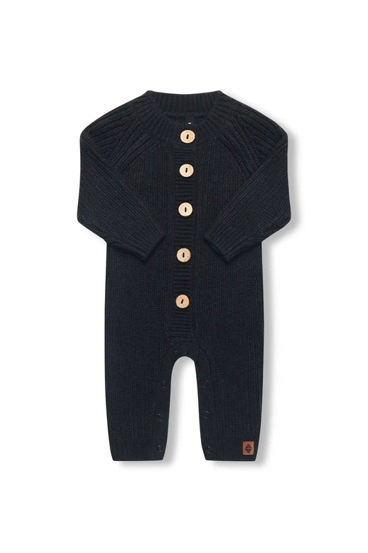 Chunky Knit Jumpsuit in Midnight