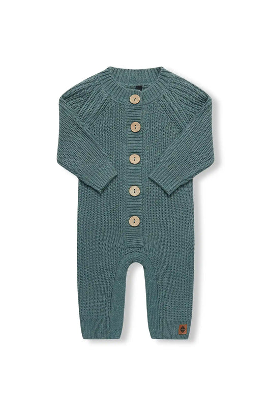 Chunky Knit Jumpsuit in Pine