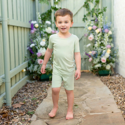 Short Sleeve Pajamas in Basil