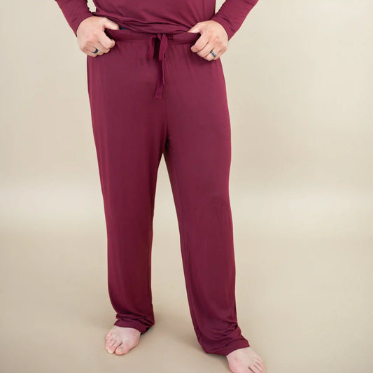 Men's Lounge Pants in Burgundy