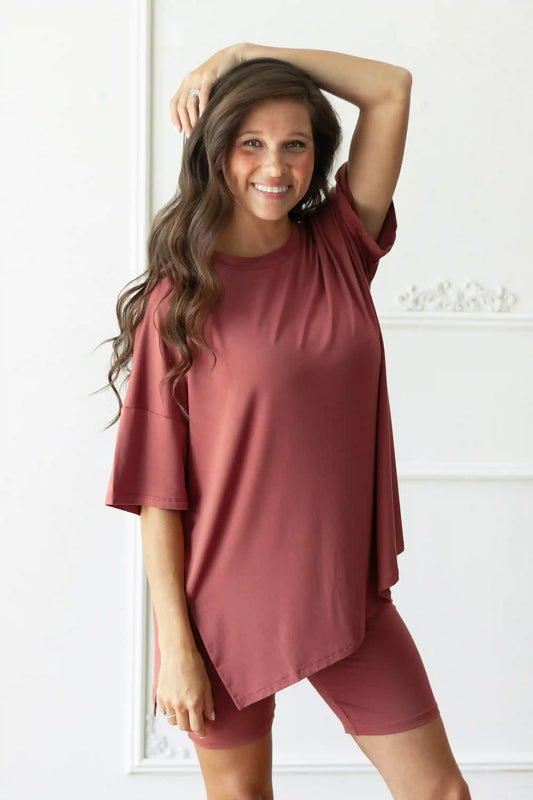 Women’s Biker Short Set in Ember