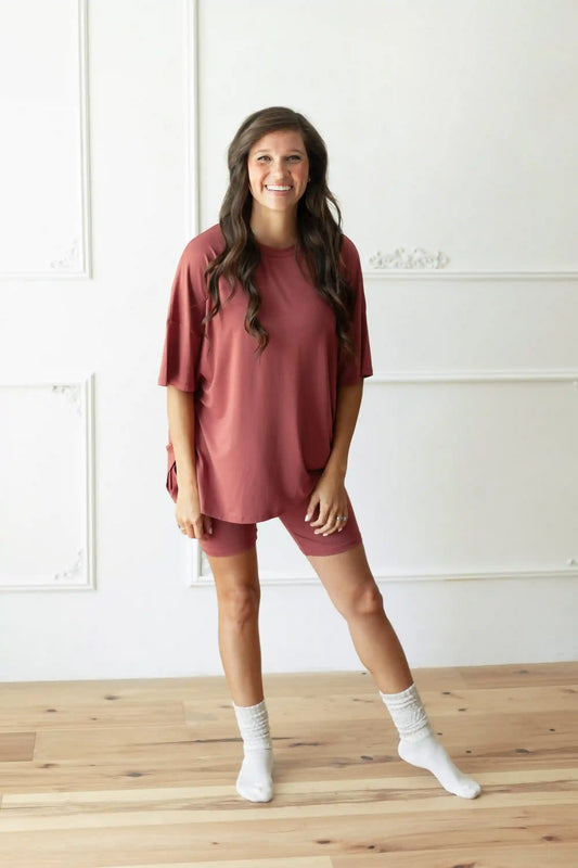 Women’s Biker Short Set in Ember