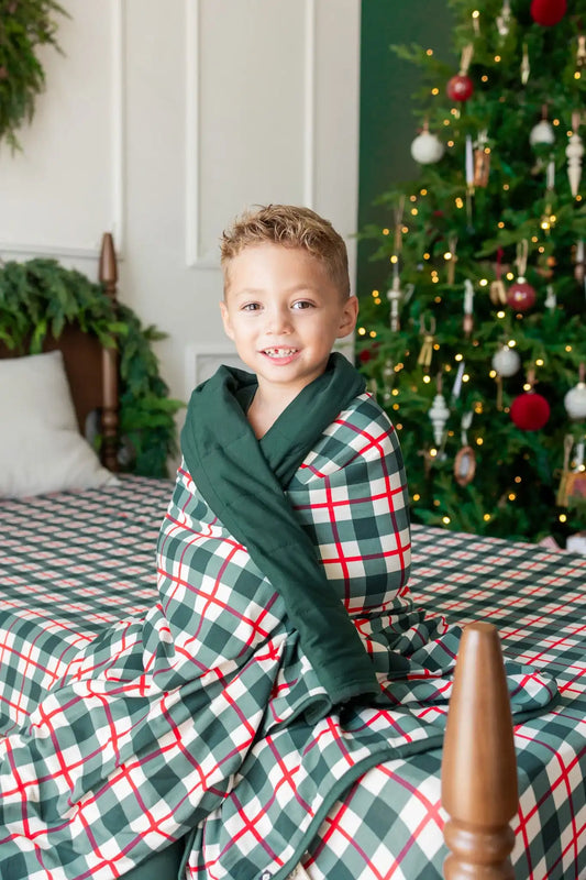 Toddler Blanket in Holiday Plaid 1.0