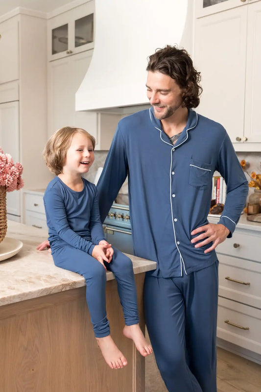 Men's Long Sleeve Pajama Set in Oxford