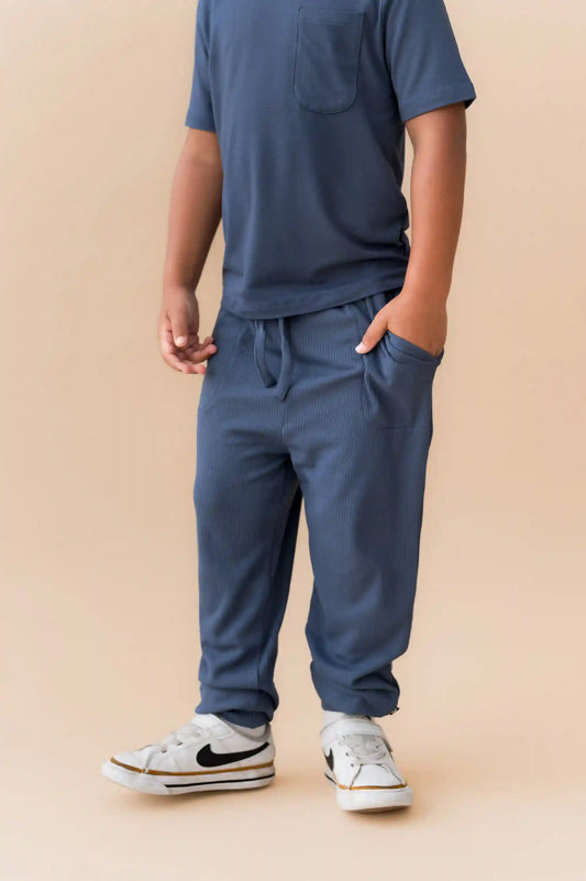Ribbed Jogger Pant in Oxford