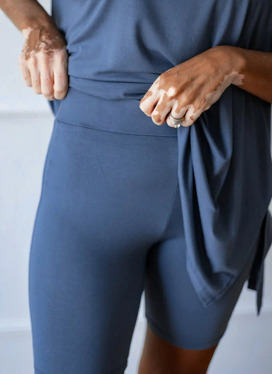 Women’s Biker Short Set in Oxford