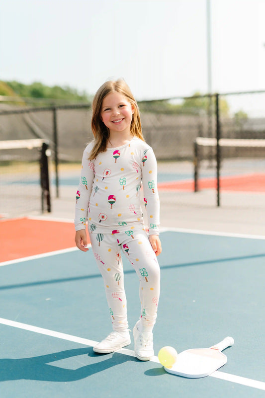 Long Sleeve Pajamas in Pickleball