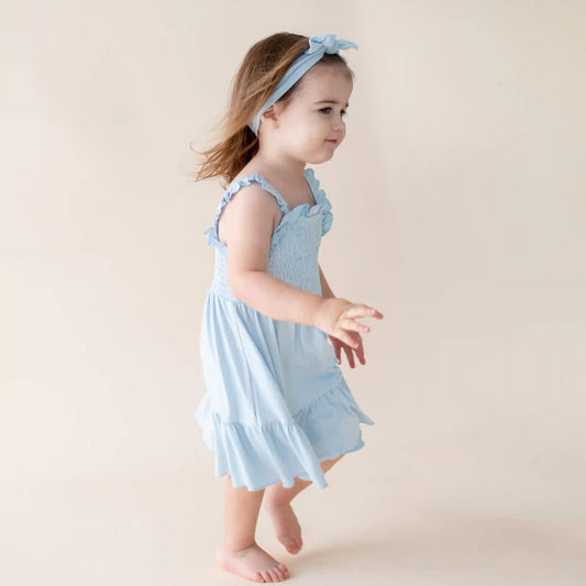 Smocked Dress in Breeze