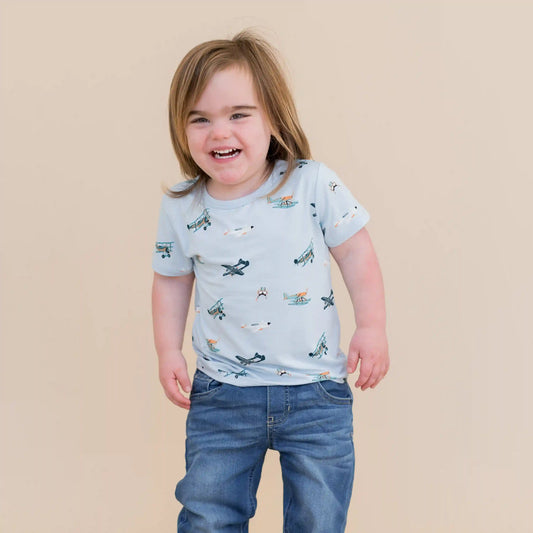 Toddler Basic Tee in Take Off