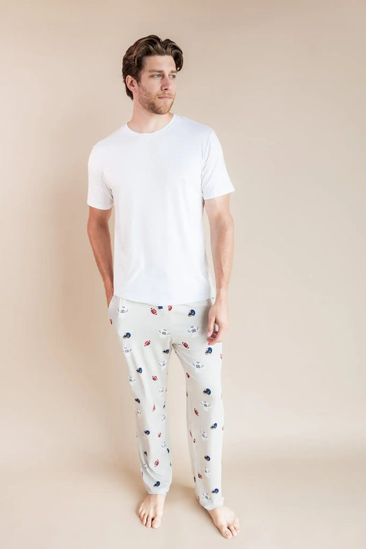 Men's Lounge Pants in Vintage Football