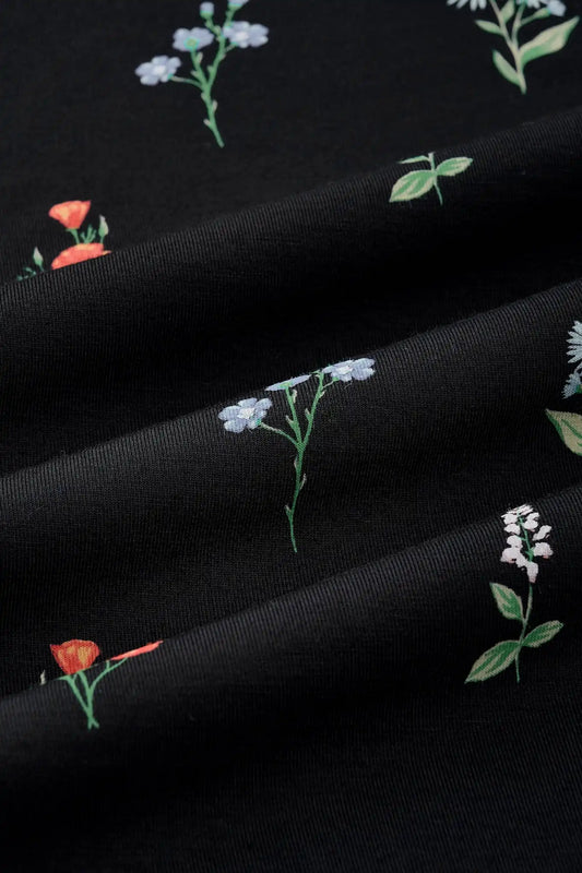 Twin Sheet in Midnight Wildflower